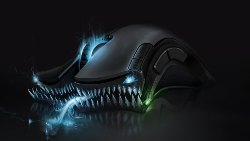 Gaming Mouse with Teeth — Black