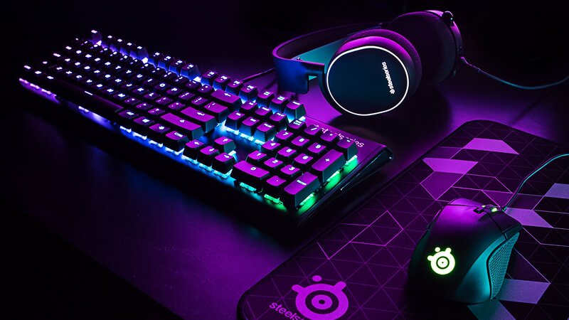 Gaming Peripherals on Desk