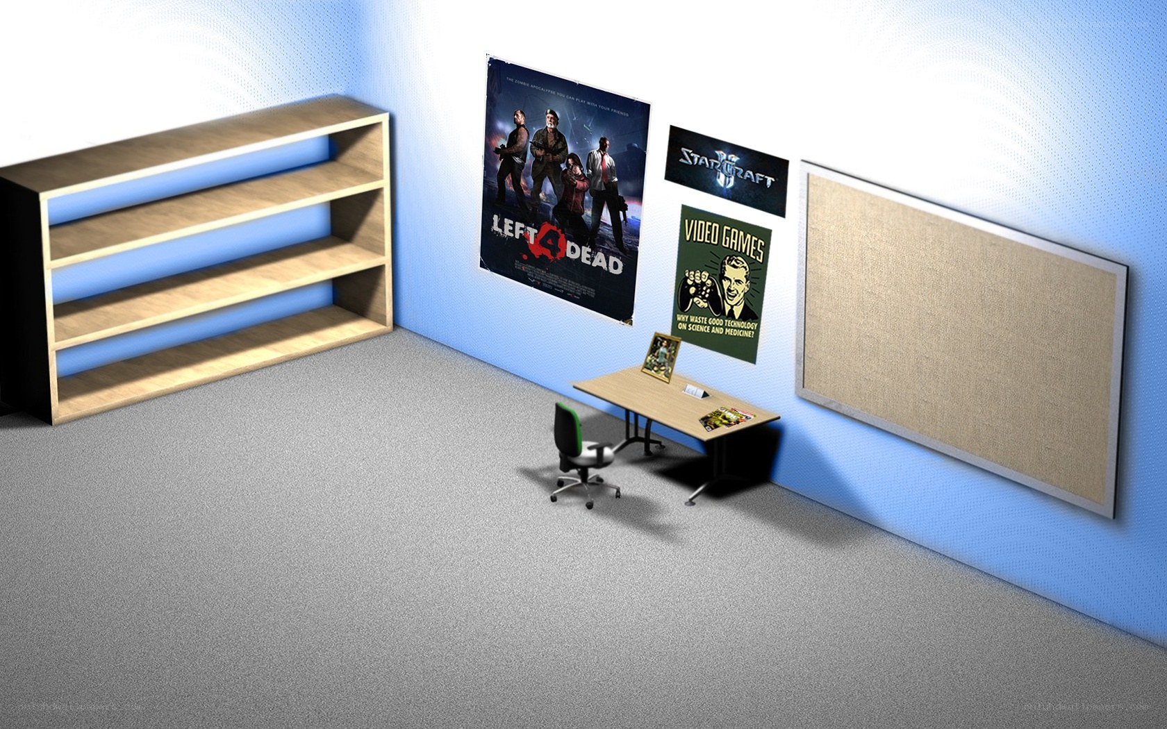 gaming room with posters