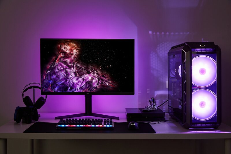 Gaming Setup on Desk