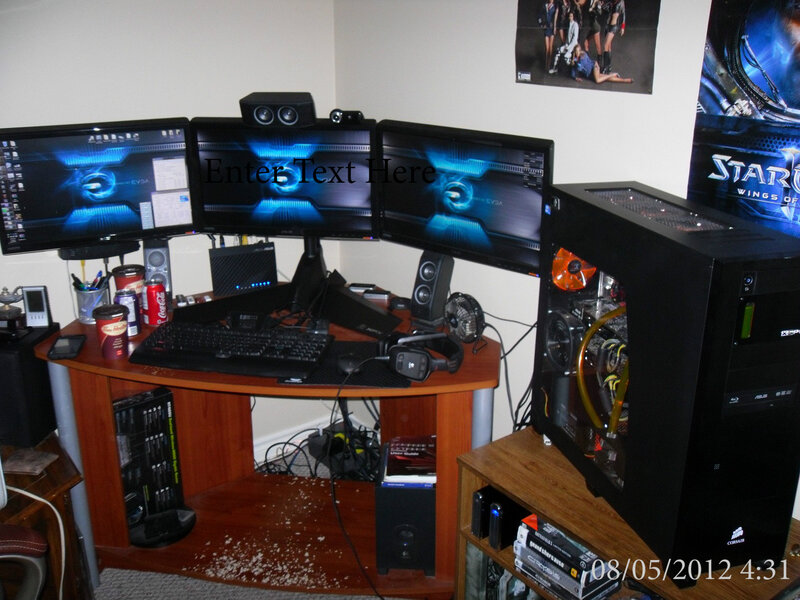 Gaming Setup with Three Monitors