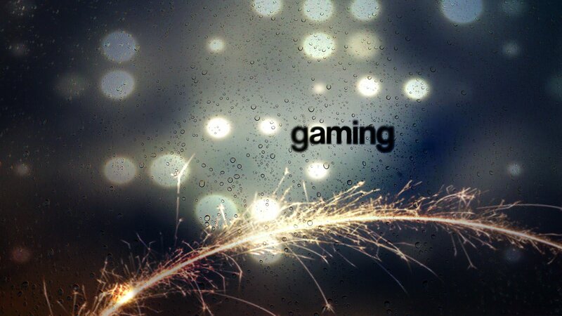 gaming text on rainy window