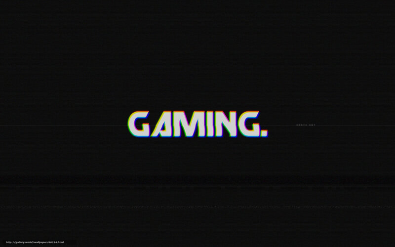 Gaming text with glitch effect