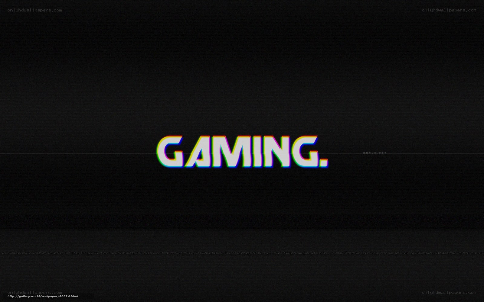 Gaming text with glitch effect