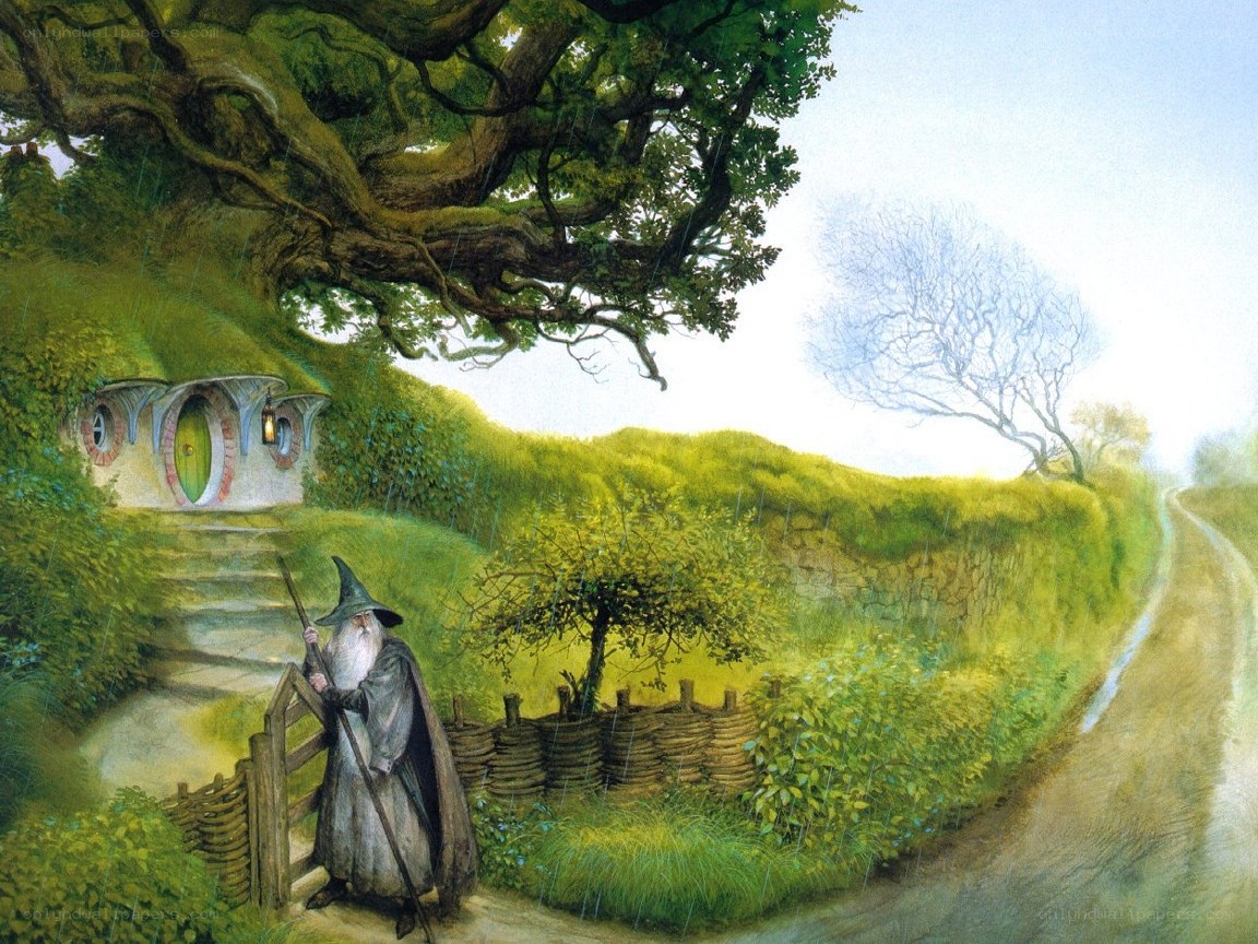 Gandalf at a hobbit hole