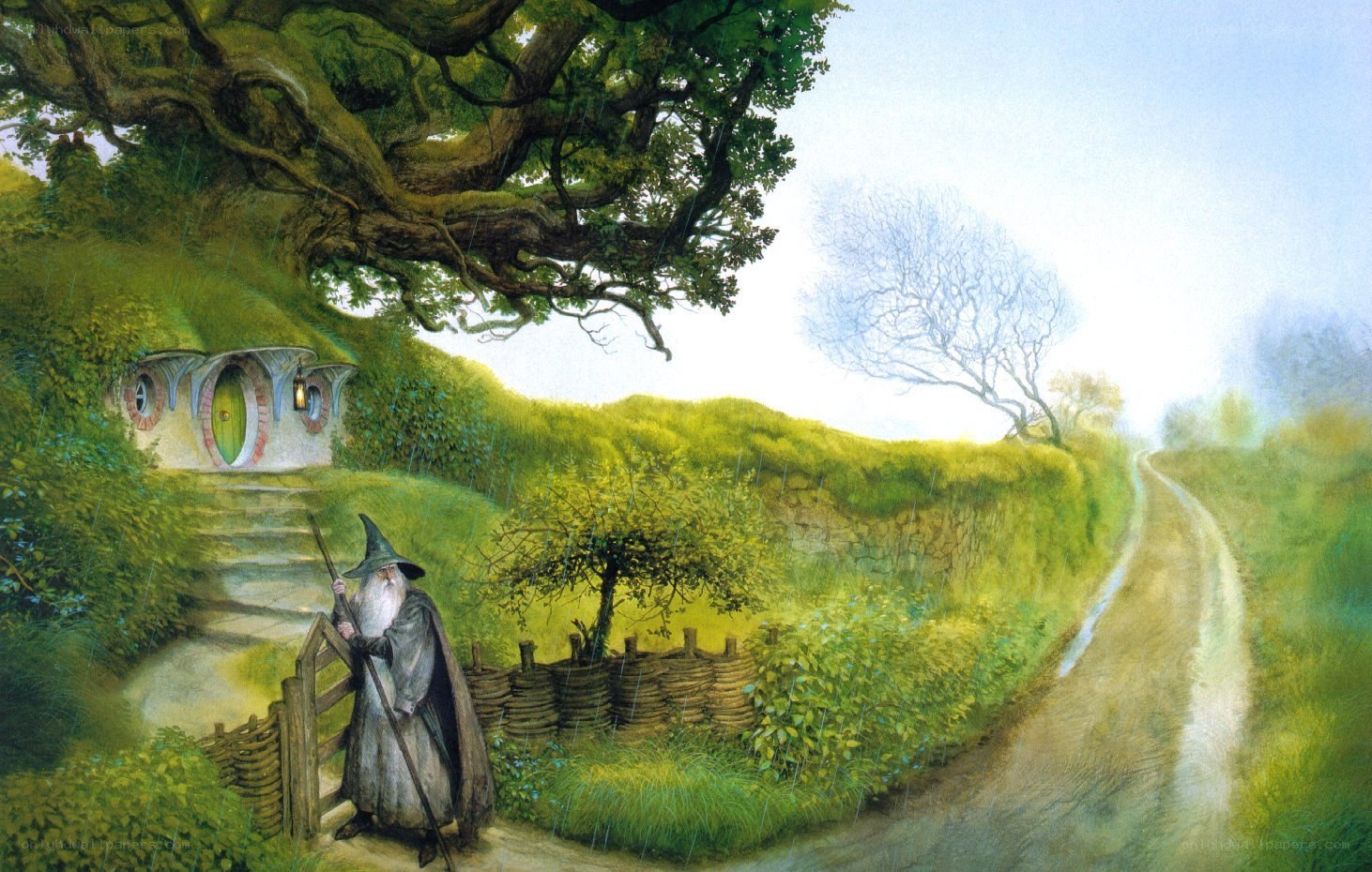 Gandalf at a hobbit hole