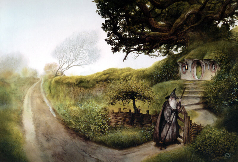Gandalf at the hobbit hole