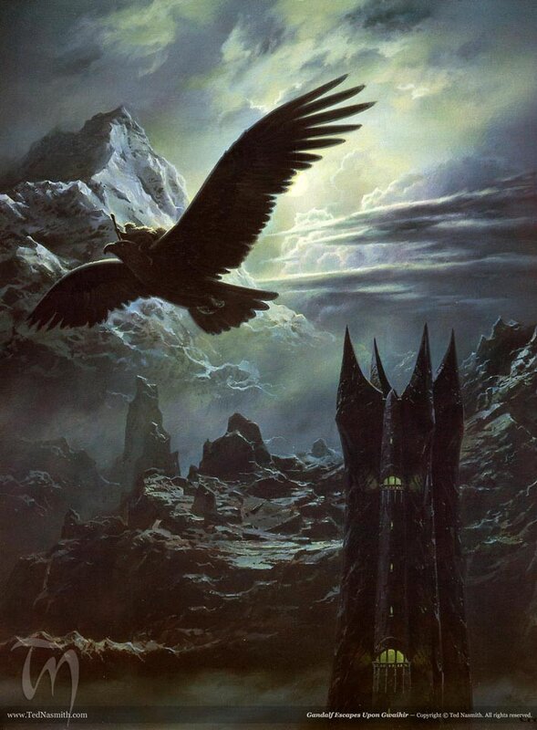 Gandalf Escapes Upon Gwaihir