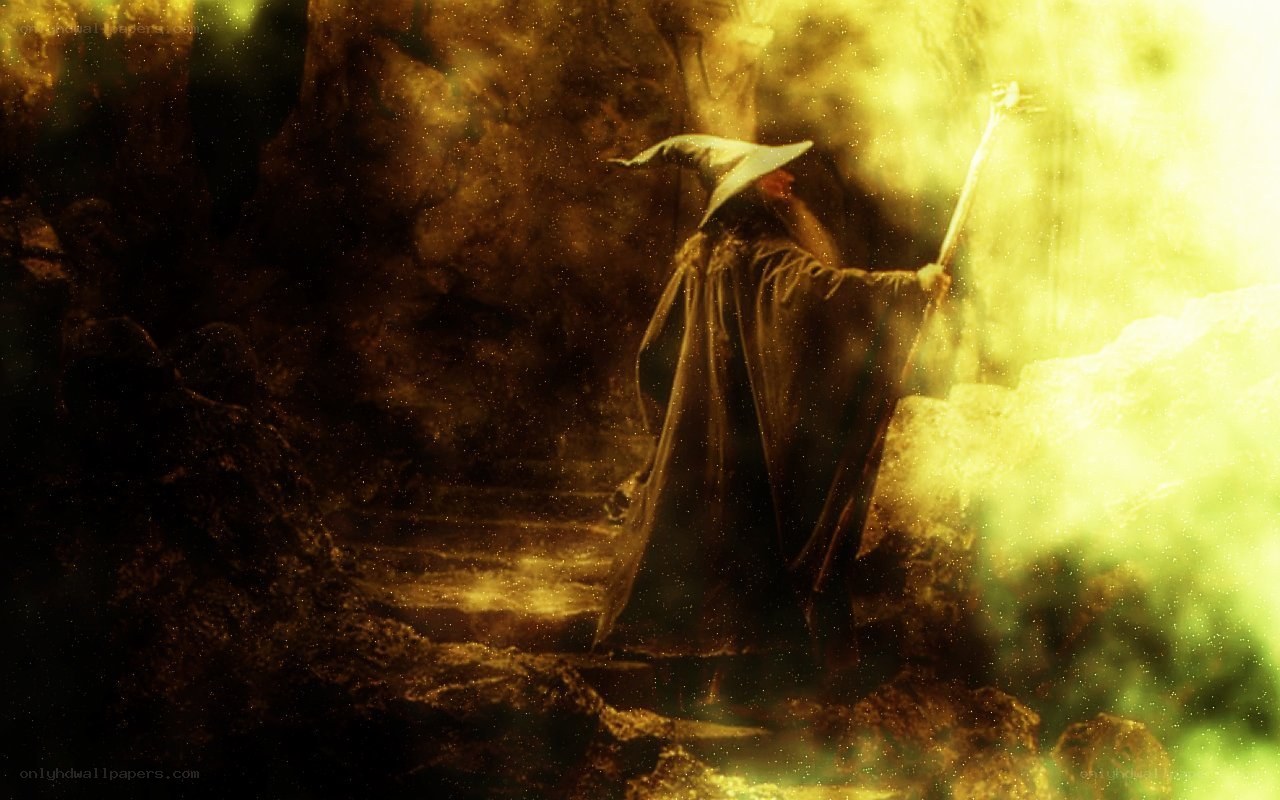 Gandalf in a cave