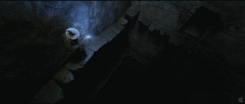 Gandalf in a dark tunnel