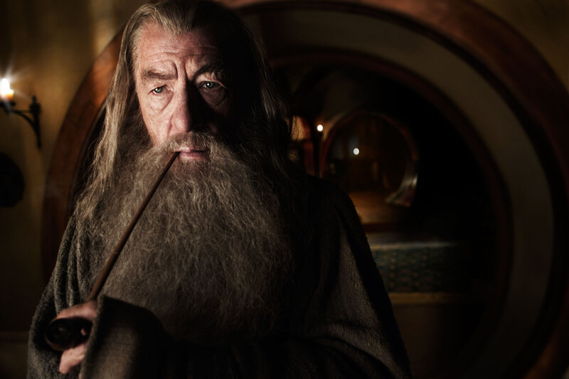 Gandalf in a dimly lit hall
