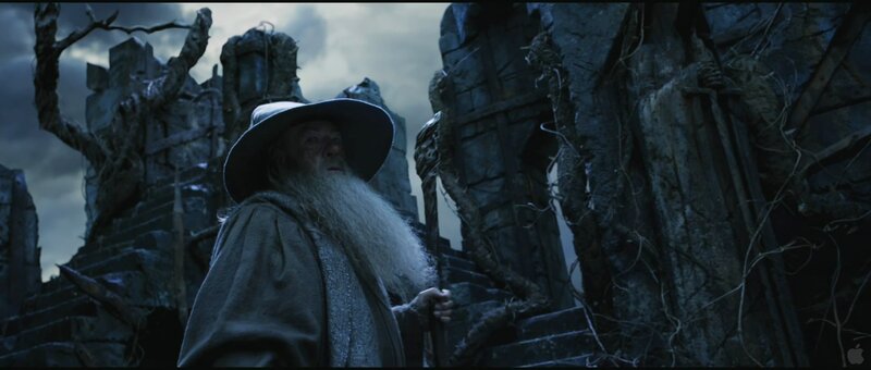 Gandalf in a ruined fortress