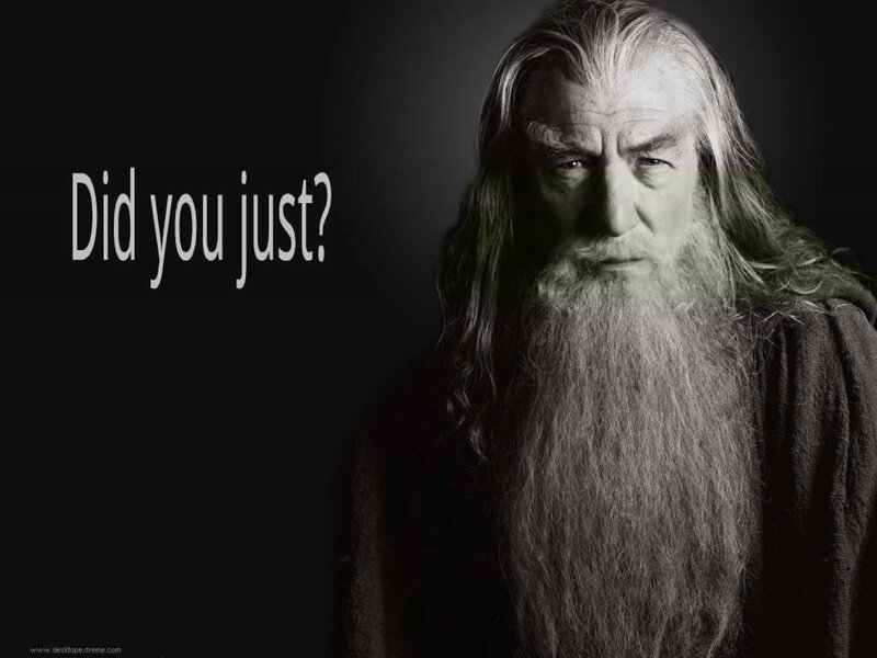 Gandalf meme with text