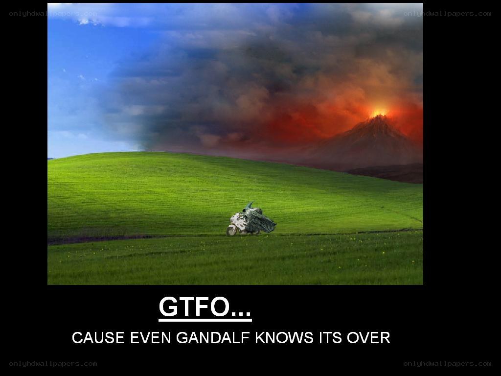 Gandalf on a motorcycle