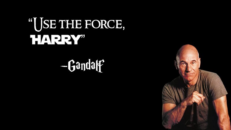 Gandalf quote with Patrick Stewart