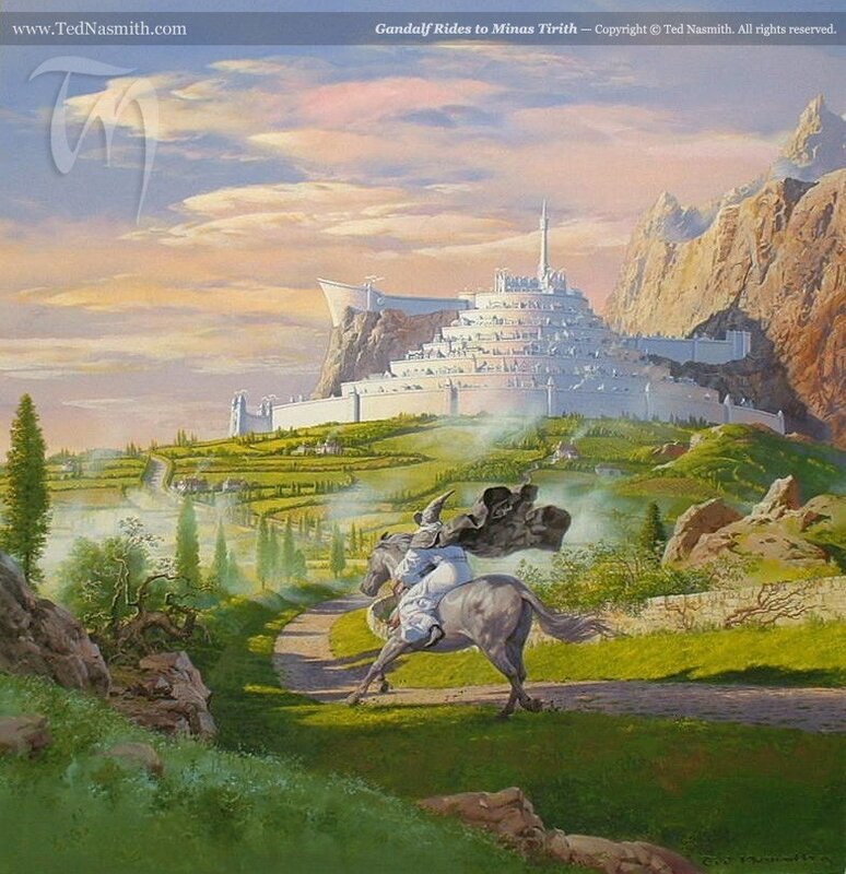 Gandalf rides to Minas Tirith