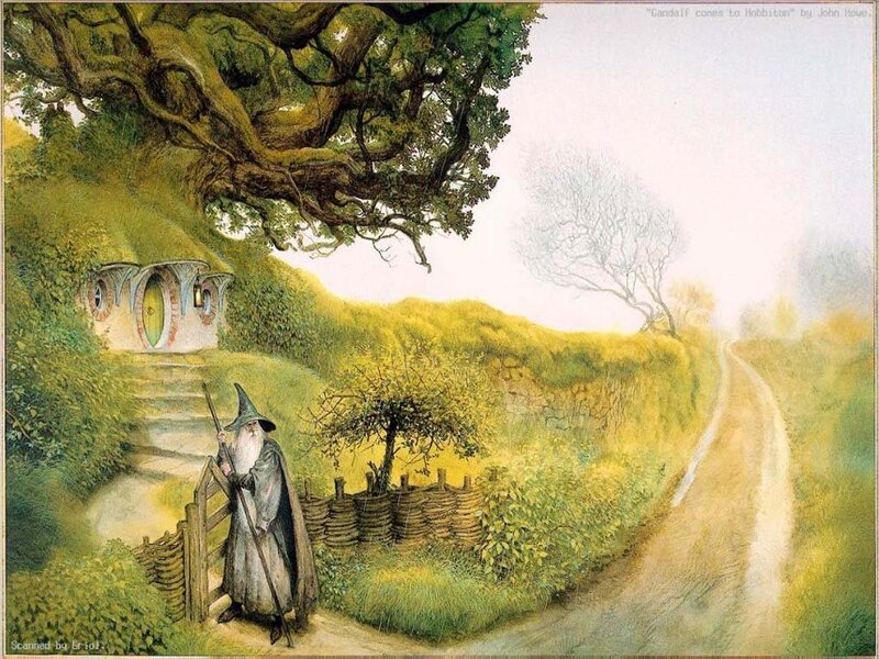 Gandalf visits Hobbiton