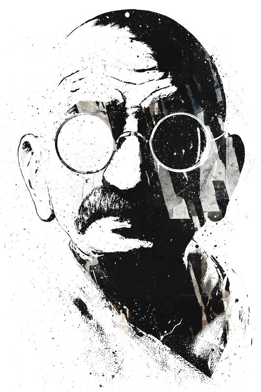 Gandhi portrait art