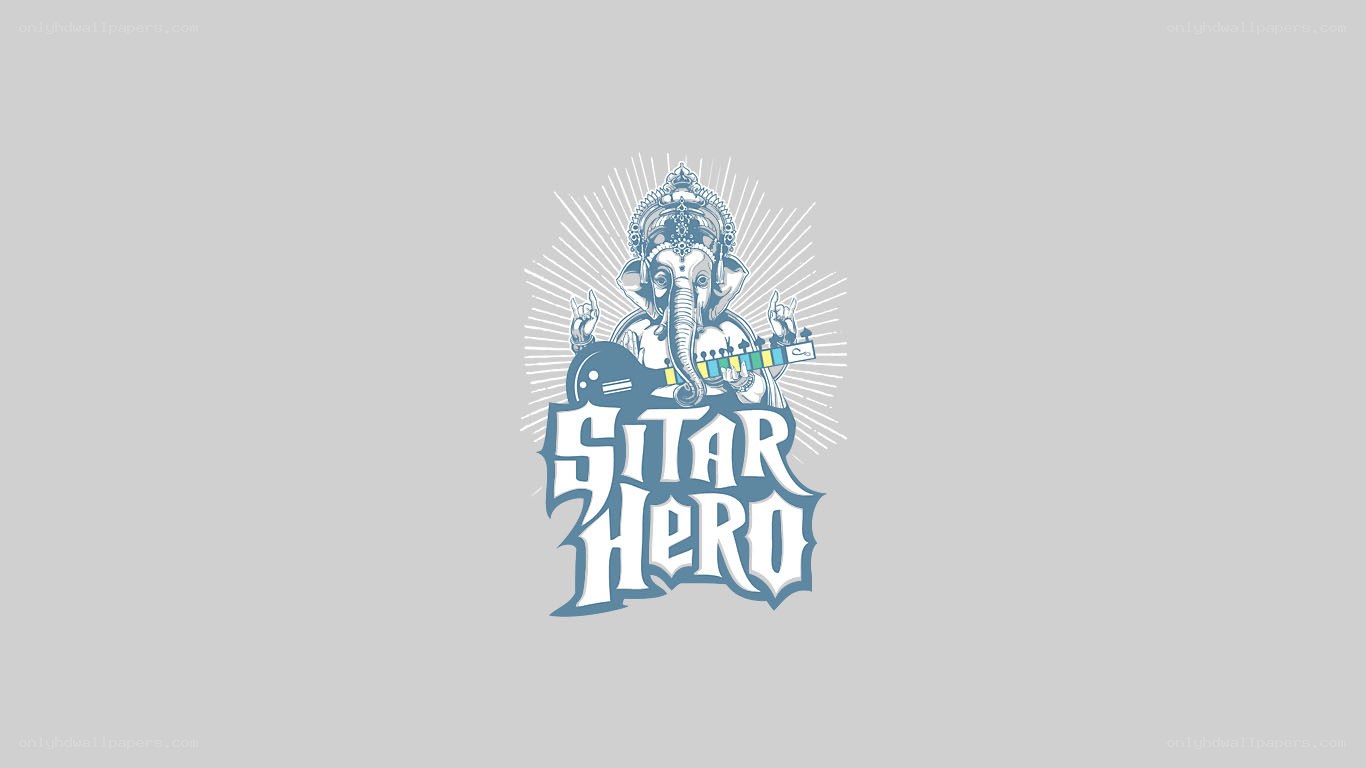Ganesh playing sitar logo