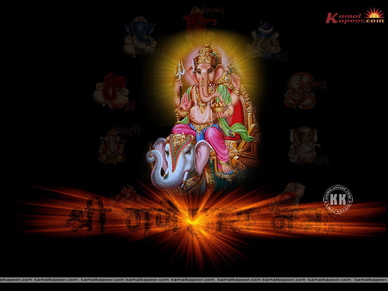 Ganesh with radiant light