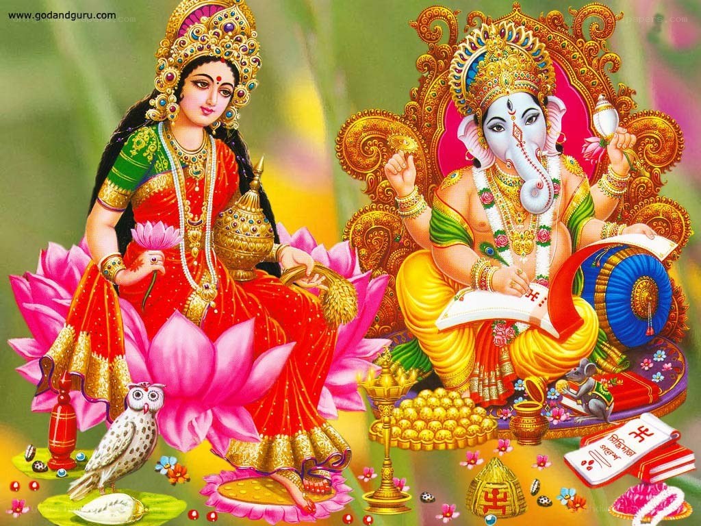 Ganesha and Lakshmi deities