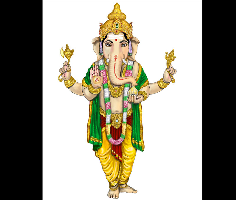 Ganesha deity illustration