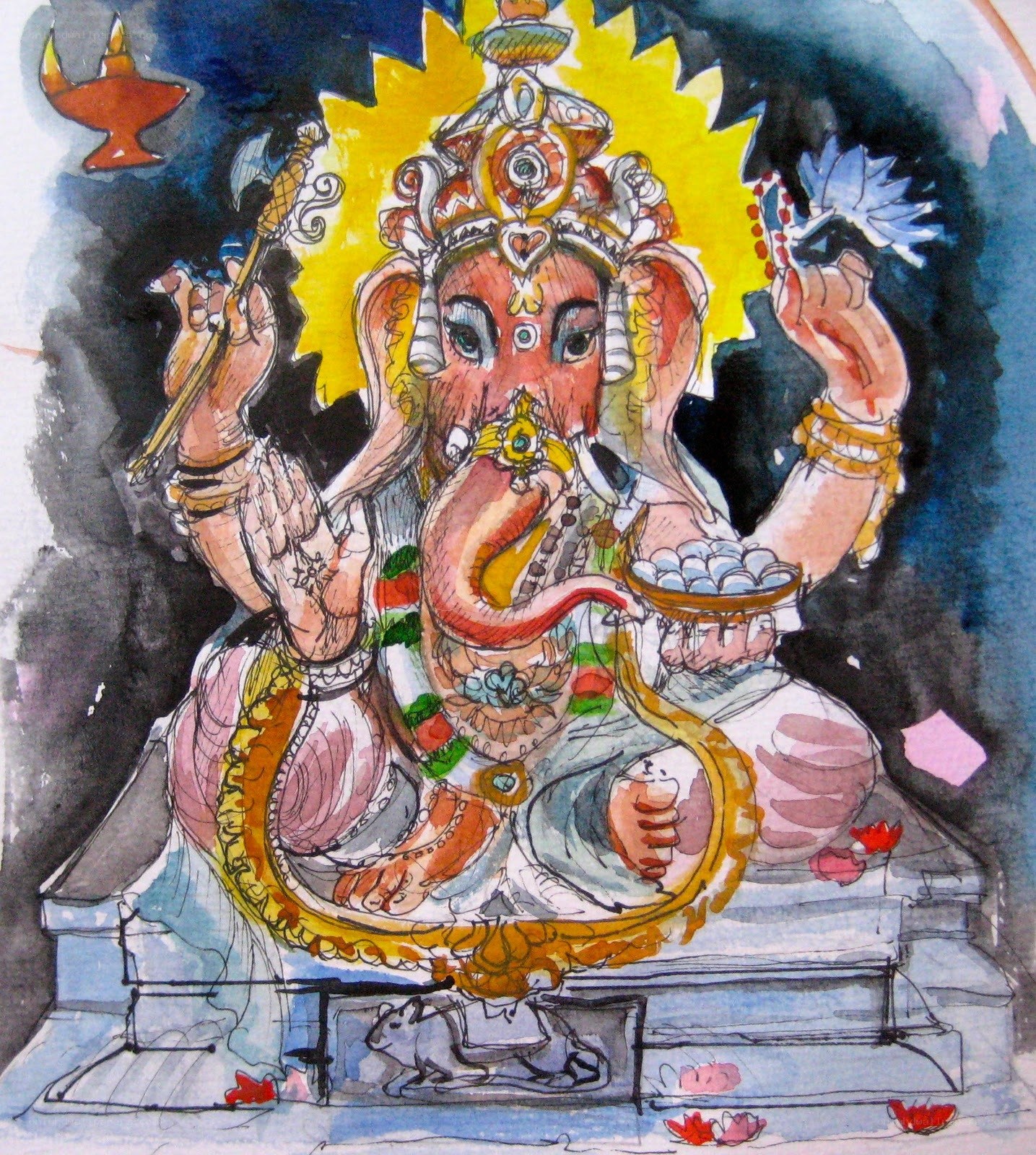 Ganesha deity illustration