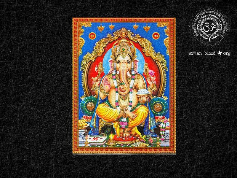 Ganesha Deity Painting — Blue