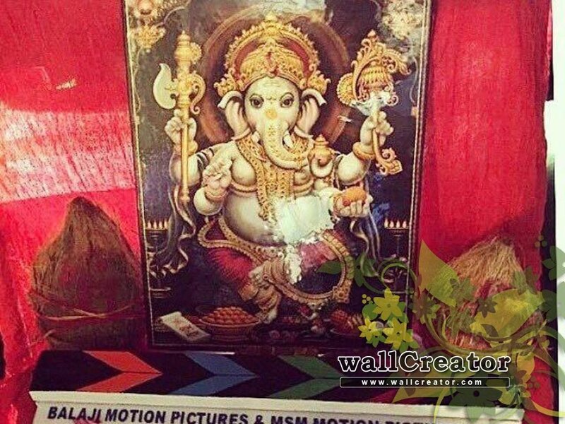 Ganesha Deity Painting — Red
