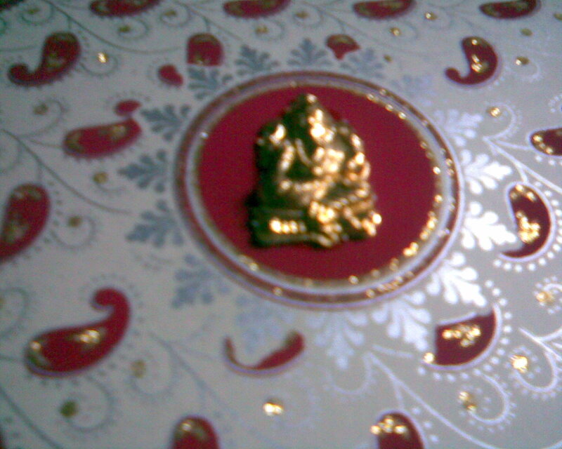 Ganesha idol on decorative plate