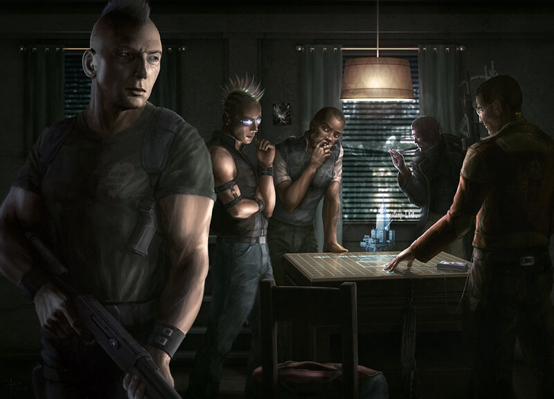 Gang members in a planning meeting