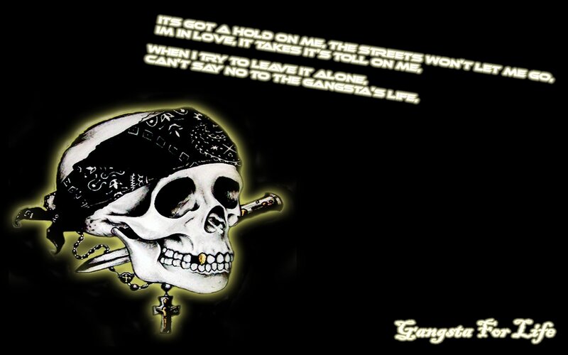 Gangsta Life Skull Art
