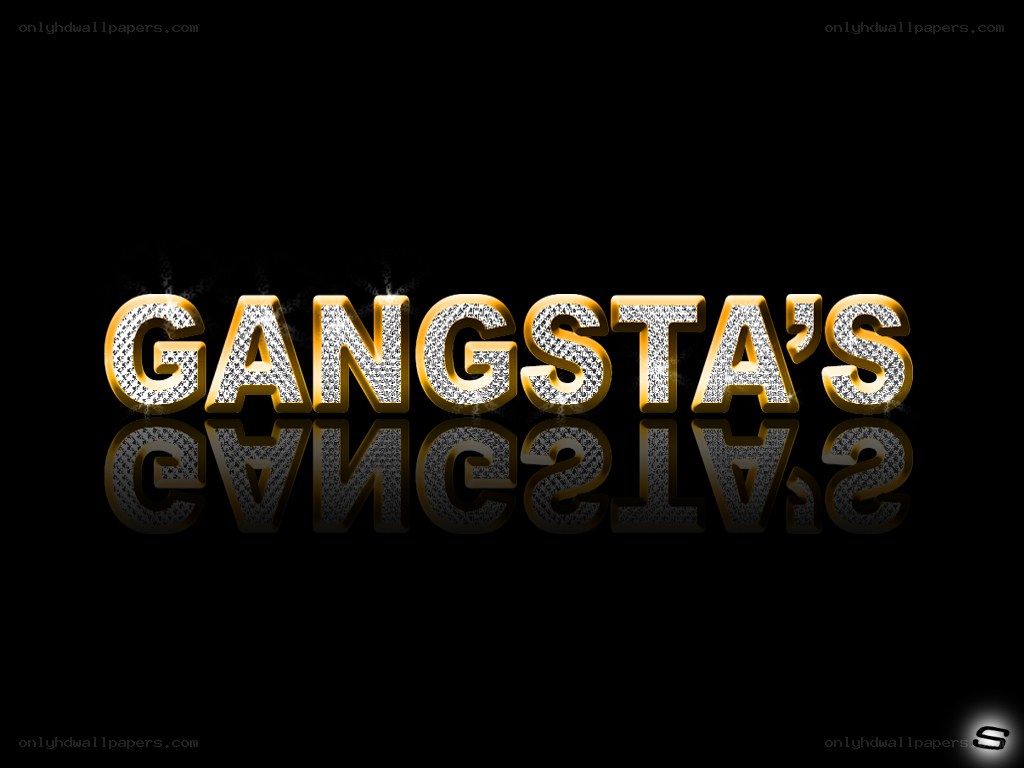 Gangsta's text with diamond effect