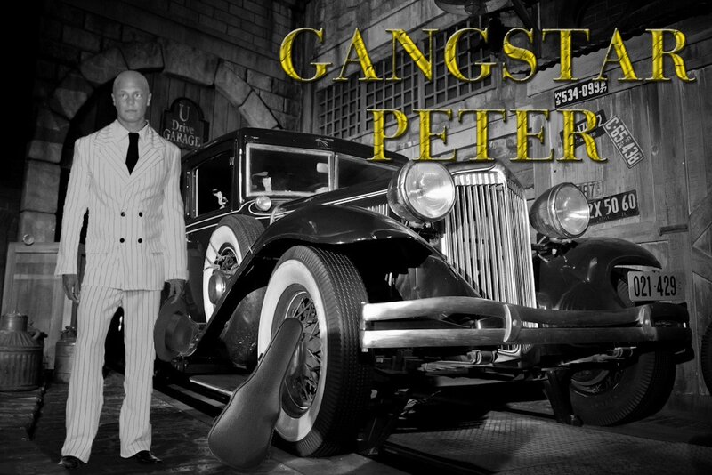 Gangster Peter in vintage car