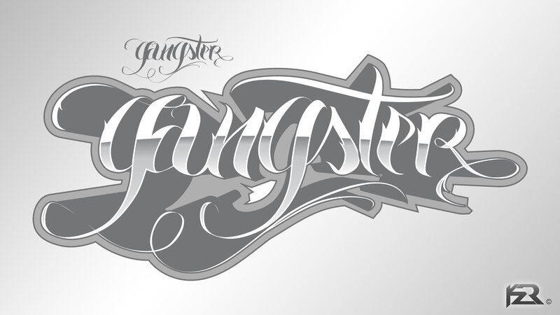 Gangster text design