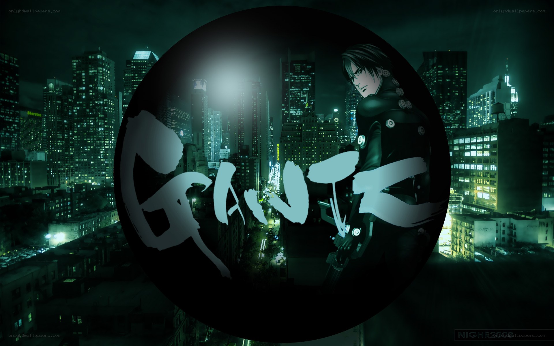 Gantz anime cityscape