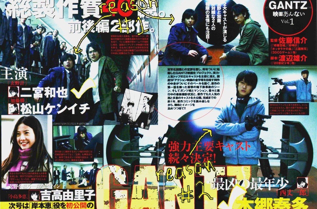 GANTZ movie cast announcement