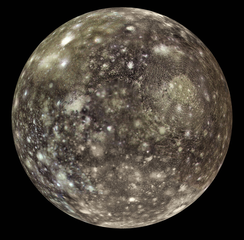 Ganymede surface map