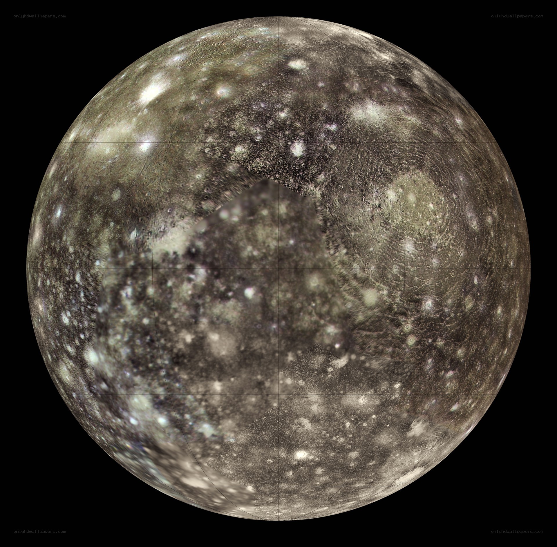 Ganymede surface map