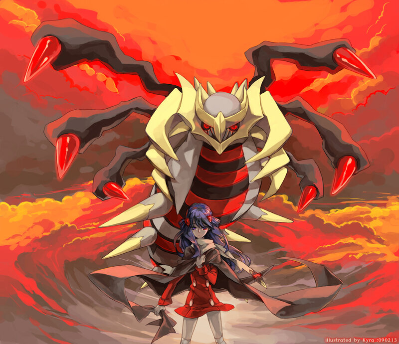 Garchomp and trainer in fiery battle