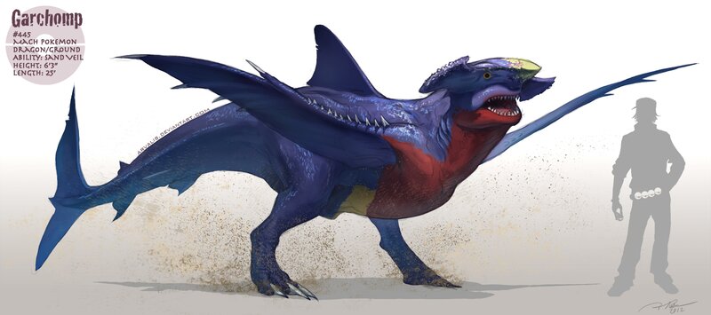 Garchomp concept art