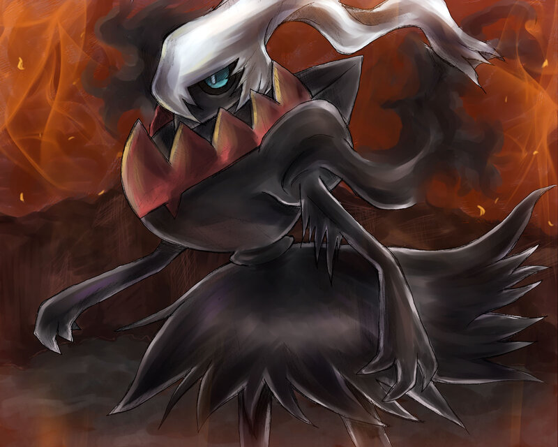 Garchomp in flames