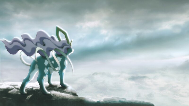 Garchomp on a Cliff — Blue