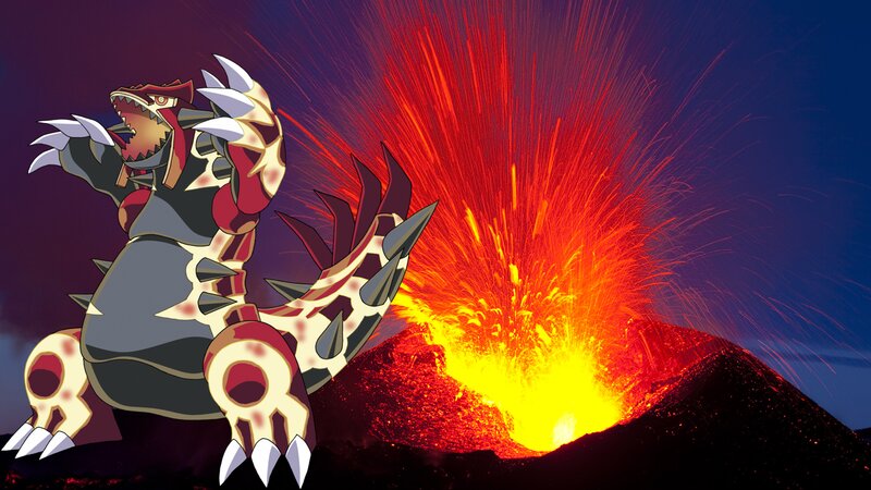 Garchomp on Volcano