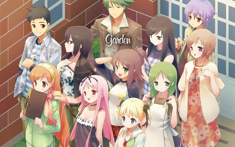 Garden anime cast group