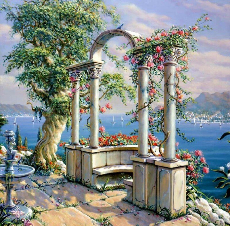 Garden Arbor by the Sea