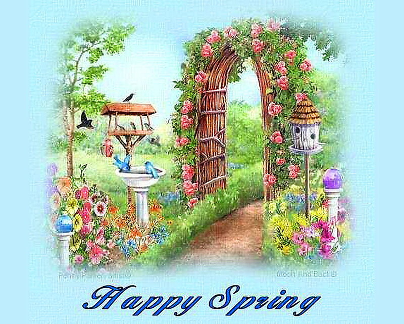 Garden Arch with Birds