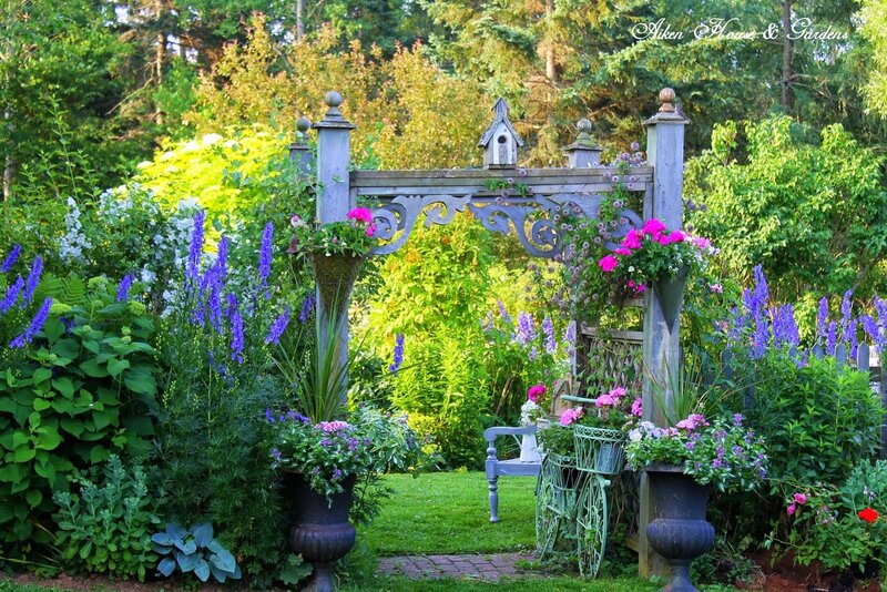 Garden Arch with Flowers — Green, Serene, Afternoon