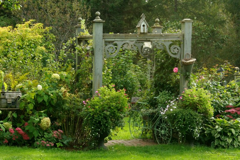 Garden Arch with Plants — Green