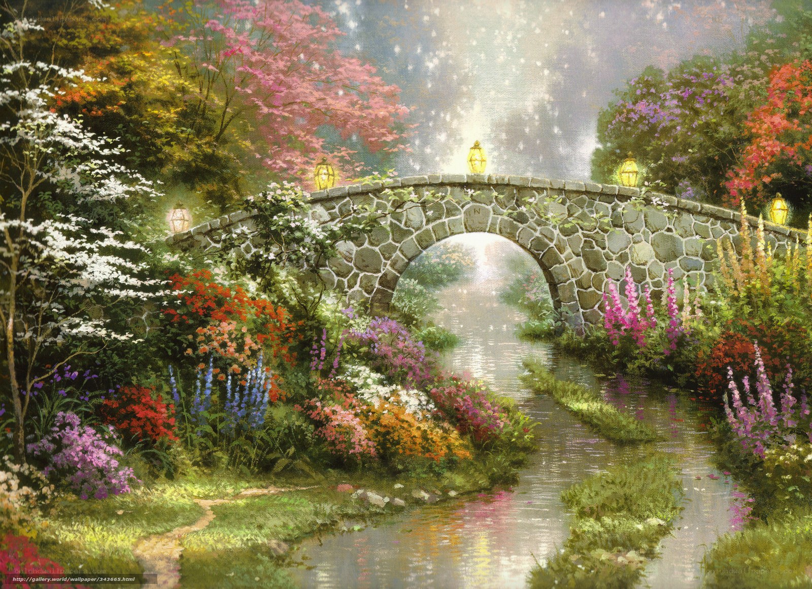 Garden Bridge at Dusk